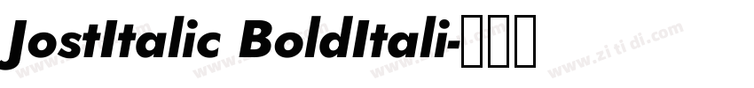 JostItalic BoldItali字体转换